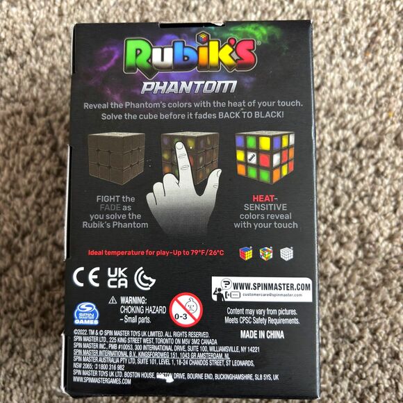 Spin Master RUBIK'S PHANTOM Cube Game Heat Sensitive Touch NIB Ages 8+ - Picture 2 of 2